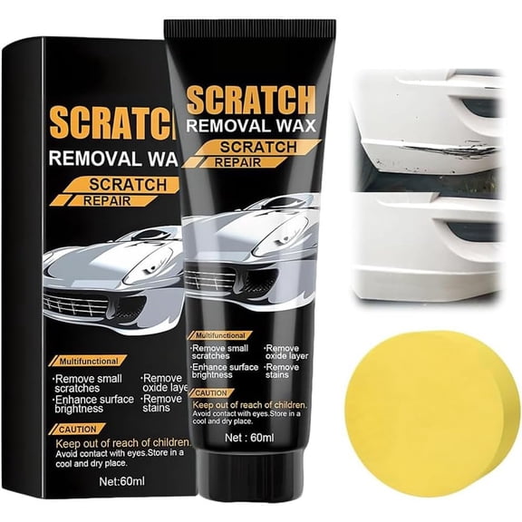 2026 Upgrade Car Scratch Removal Wax, Scratch Remover for Vehicles, Car Scratch Repair Paste with Sponge, Car Polishing Wax Scratchs Remover Cars Paint Scratchs Repair Kit for Deep Scratches