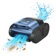 Upgrade Cordless Robotic Pool Cleaner   Wireless Battery Pool Cleaner with Sonar Navigation, Auto-Path Planning, Wall & Waterline Climbing, Tangle-Free Design for In-Ground / Above-Ground Pools
