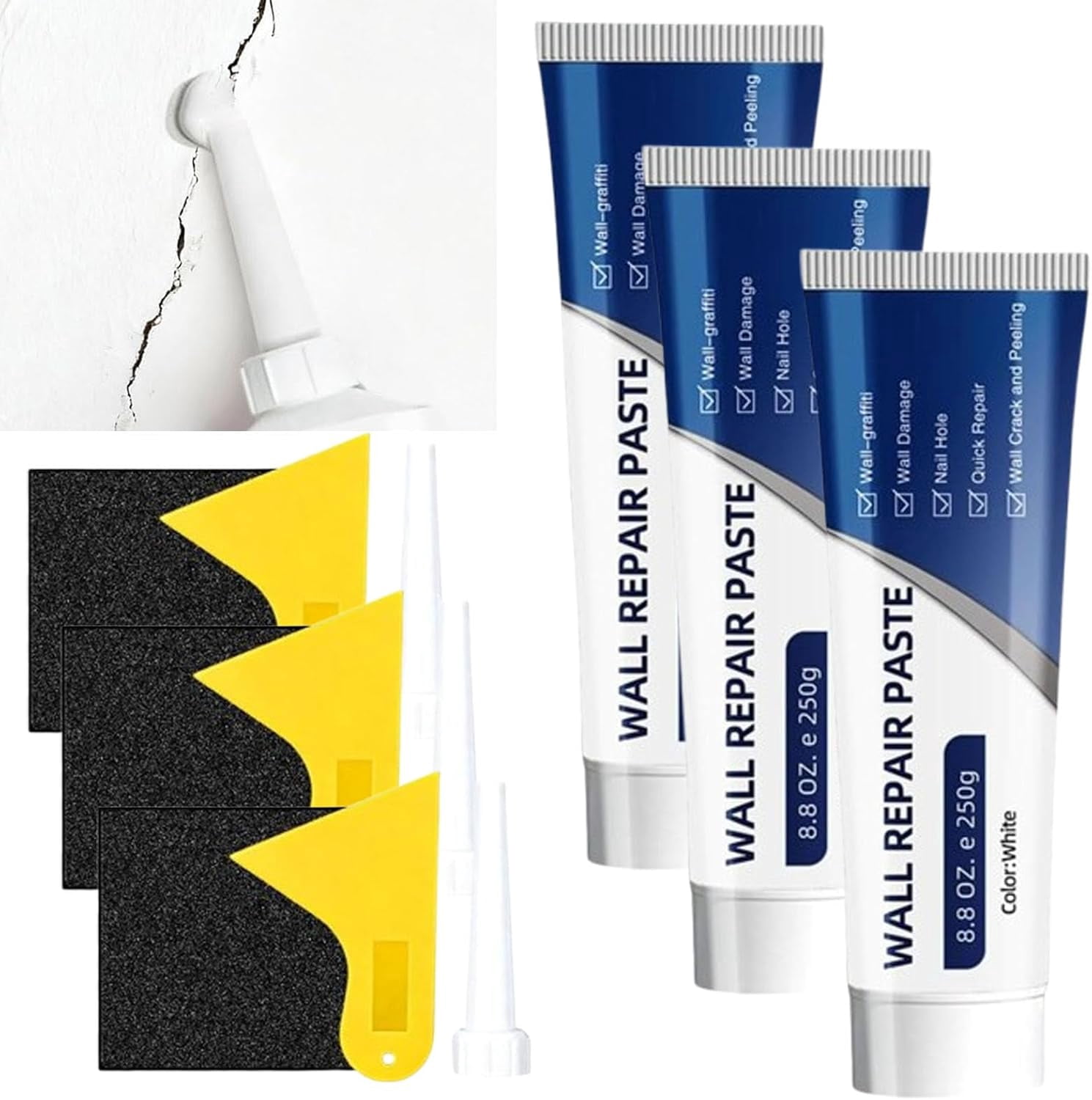 2026 Upgrade Drywall Repair Kit with Scraper – Quick Drying Multi ...