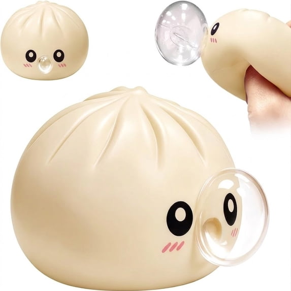 2026 Upgrade Dumpling Squishy Bubbles,New Dumpling Squishy Blow Bubbles,Dumplings Stress Balls Fidget Sensory Balls