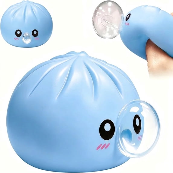 2026 Upgrade Dumpling Squishy Bubbles,New Dumpling Squishy Blow Bubbles,Dumplings Stress Balls Fidget Sensory Balls