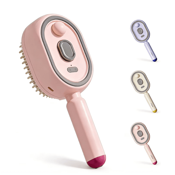 2026 Upgrade Electric Steam Brush - Detangling Steam Brush for Long/Short Hair, 2-in-1 Misting Hairbrush with Water Spray, Rechargeable Steam Hair Straightener, Nourishes Hairs,Anti Frizz Tool