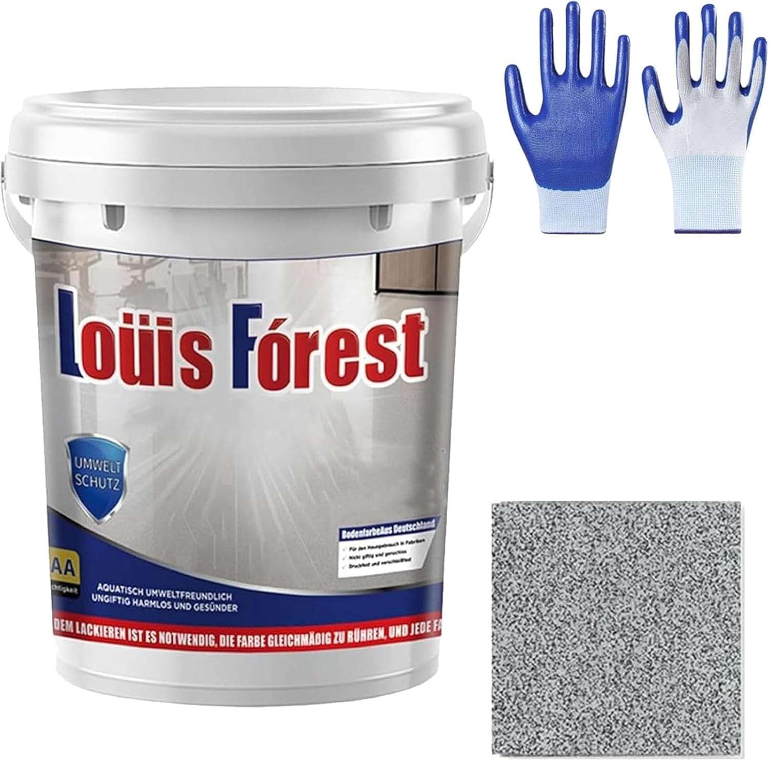 2026 Upgrade Epoxy Colored Sand Floor Paint — Self Leveling & Fast Drying, High-gloss Marble Effect Coating, Garage Floors Painting
