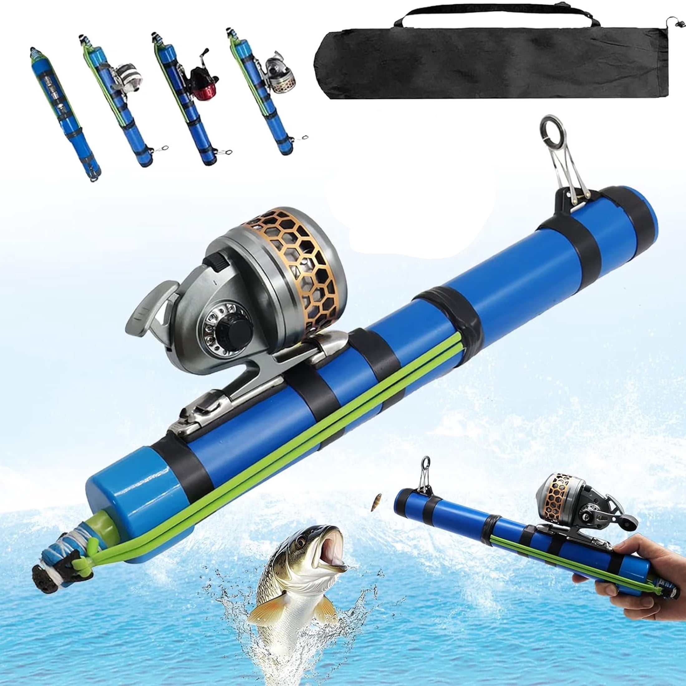 2026 Upgrade Fishing Catapult Rod with Slingshot & Reel, Pole Shooting Lure Tool for Beginners, Effortless Long Distance Casting