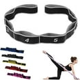 thumbnail image 1 of 2026 Upgrade Fitness Resistance Band for Stretching and Yoga, Elastic Yoga Stretching Strap with Loops Handle, Adjustable Leg Stretcher Bands for Full Body Stretching Shaping (Gray), 1 of 9