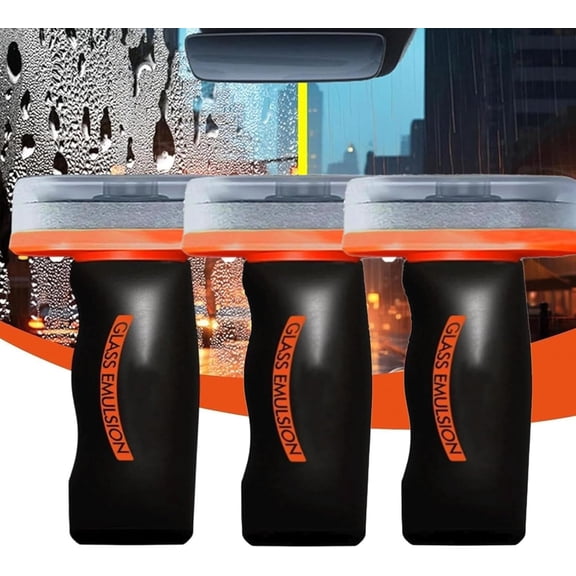 2026 Upgrade Glass Cleaner, Oil Film Remover with Built-in Cleaning Brush, Car Handle Glass Cleaner for Windshield, Windows & Mirrors, Clear View Automotive Glass Cleaning Tool (1pcs)