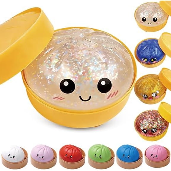 2026 Upgrade Glitter Dumpling - Dumpling Squishy Glitter, Dumplings Stress Ball for Playing, Party, Alone