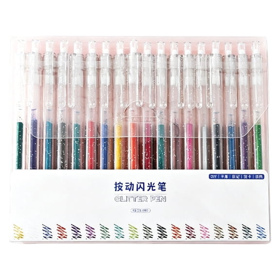 2026 Upgrade Glitter Gel Pen Set, Oimcto Sparkly Glitter Pens, 1.0Mm Point Tip Water Based Ink, Large 10Ml Capacity Fast Drying Gel Pens, Greeting Card Making Journaling Art Craft Projects, 18 Color