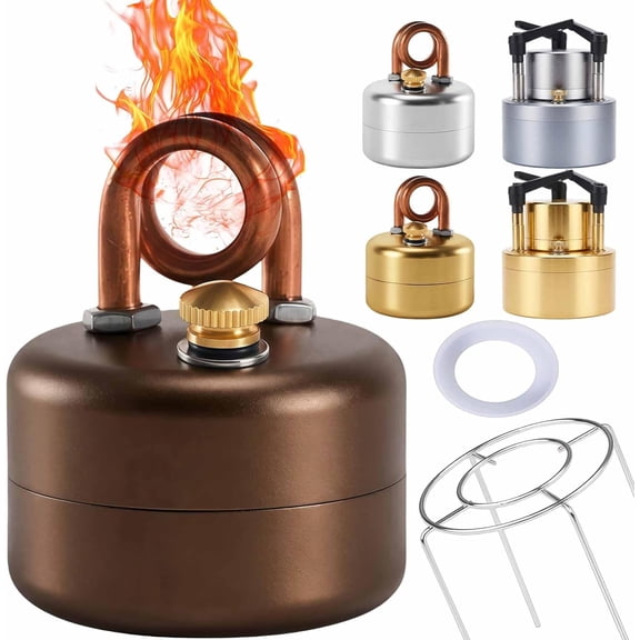 2026 Upgrade High-Power Portable Mini Outdoor Spirit Burner & Alcohol Stove, Lightweight Aluminum Camping Stove with Stable Stand, Fuel-Efficient Compact Backpacking Cooking Gear (CoffeeS)