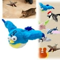thumbnail image 1 of 2026 Upgrade Interactive Chirping Bird Cat Toy with Flapping Wings Realistic Sounds Rechargeable Simulation Bird Toy for Indoor Cat Exercise and Hunting(Blue), 1 of 7