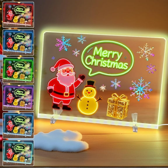 2026 Upgrade LED Note Board Drawing Board for Kids, Light Up Dry Erase Board with Touch Control,with Colorful Markers,Christmas Birthday Gift for Kids Girls Boys Women