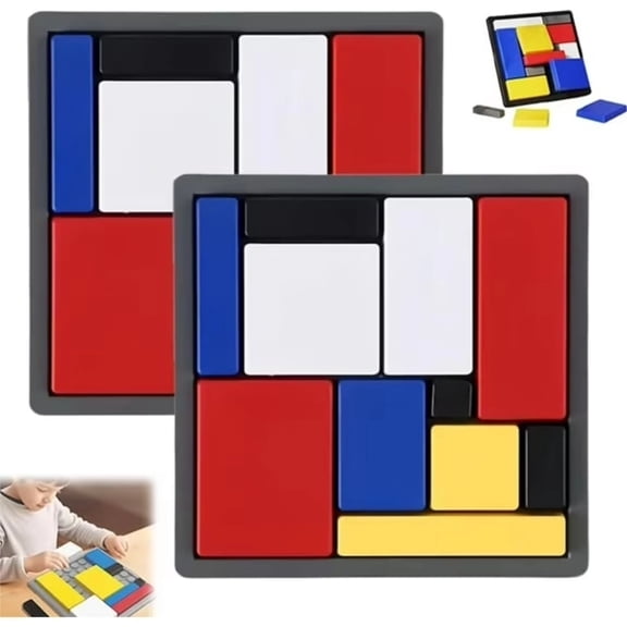 2026 Upgrade Logic Puzzle Brain Teaser Game for Students & Adults, 88 Challenges 4 Difficulty Levels, Portable Design for Brain Training 2 pcs