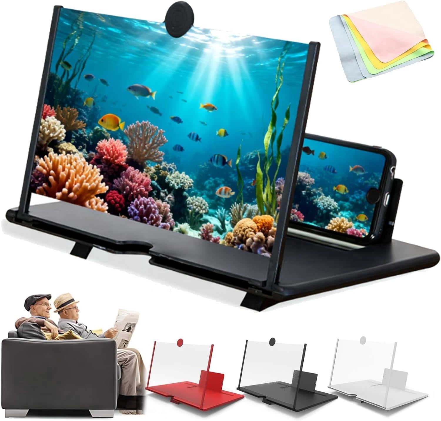 Roll Out Screen 2026 Upgrade Mobile Phone Screen Magnifier – Foldable 3D Ultra HD ...