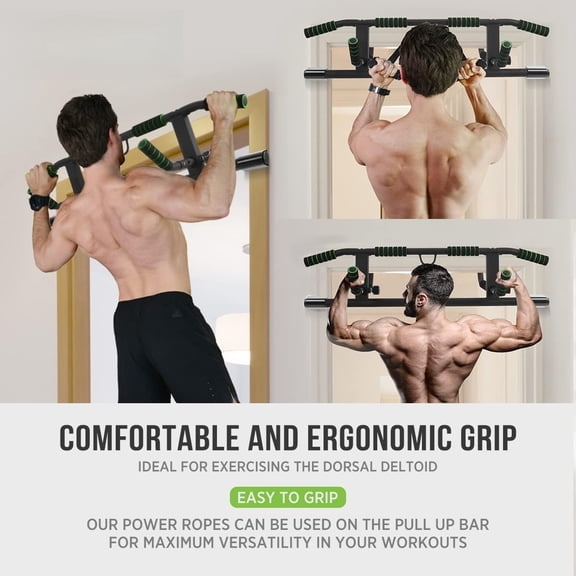 2026 Upgrade Multi-Grip Pull Up Bar with Smart Larger Hooks Technology - USA Original Patent, Designed, Shipped, Warranty