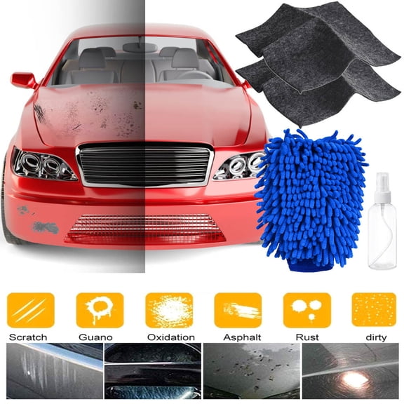 2026 Upgrade Nano Magic Car Scratch Remover Cloth, Multipurpose Paint Repair, Instant Scratch Eraser, Gloss Restoration & Anti-Oxidation, Reusable for All Cars SUV Truck Motorcycle