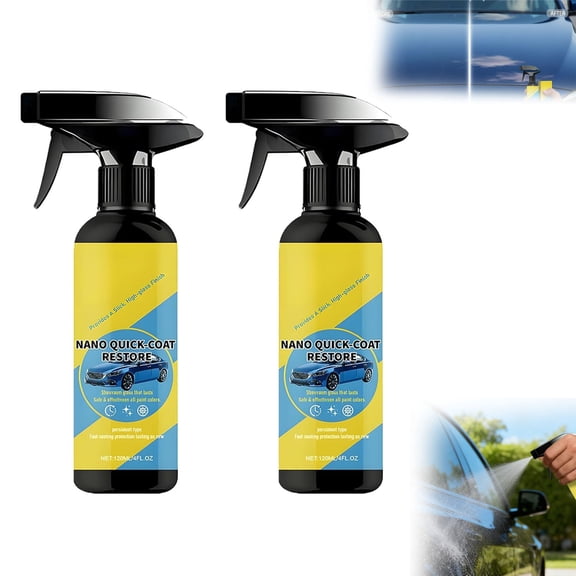 2026 Upgrade Nano Quick Coat Restore, Car Nano Quick-Coat Restore-Coating Spray, Nano Quick Coat, Advanced Automobile Quick Effect Coating Agent, Glazing Finish Car Paint Sealant (2PC)