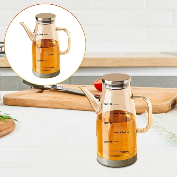 2026 Upgrade Oil Dispenser Bottle With Drip Spout 34OZ Glass Olive Oil Dispenser Bottle For Kitchen Food Grade Oil Vinegar Dispenser Container Bottles For Cooking,Storage Containers