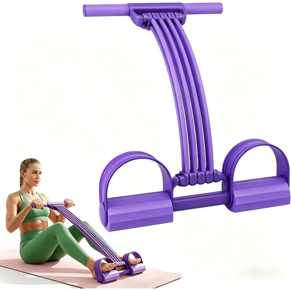 2026 Upgrade Pedal Resistance Band with Handles, Multifunction Elastic Tension Rope, Home Exercise Equipment for Full Body Workout, Yoga, Stretching, Waist, Arm & Leg Training