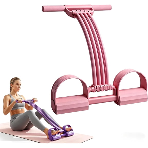 2026 Upgrade Pedal Resistance Band with Handles, Multifunction Elastic Tension Rope, Home Exercise Equipment for Full Body Workout, Yoga, Stretching, Waist, Arm & Leg Training