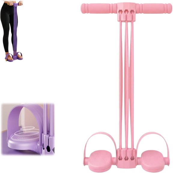 2026 Upgrade Pedal Resistance Bands with Handles, Yoga Pedal Fashion Puller, Multifunction Foot Pull Rope for Abdomen, Waist, Arm, Leg Stretching Training