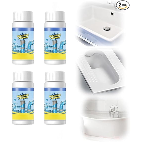 2026 Upgrade Powerful Sink and Drain Cleaner Powder, Fast Foaming Drain Cleaner for Kitchen and Pipes Cleaning Tool