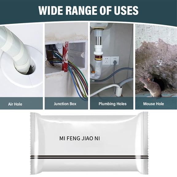 2026 Upgrade Repair Sealing Clay, Waterproof Sealant Mastic, Cement Crack Filler, Quick Mending Mud for Drain Connection, Wall Hole, Air Conditioning Hole Waterproof Seal Putty (1)
