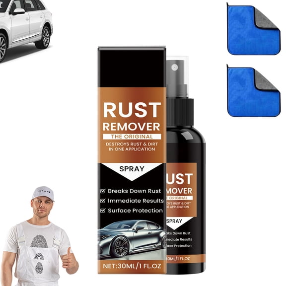 2026 Upgrade Rust Remover for Metal, Multipurpose Rust Stain Remover, Fast Acting Heavy Duty Rust Dissolver for Cars, Tools, Bolts & More