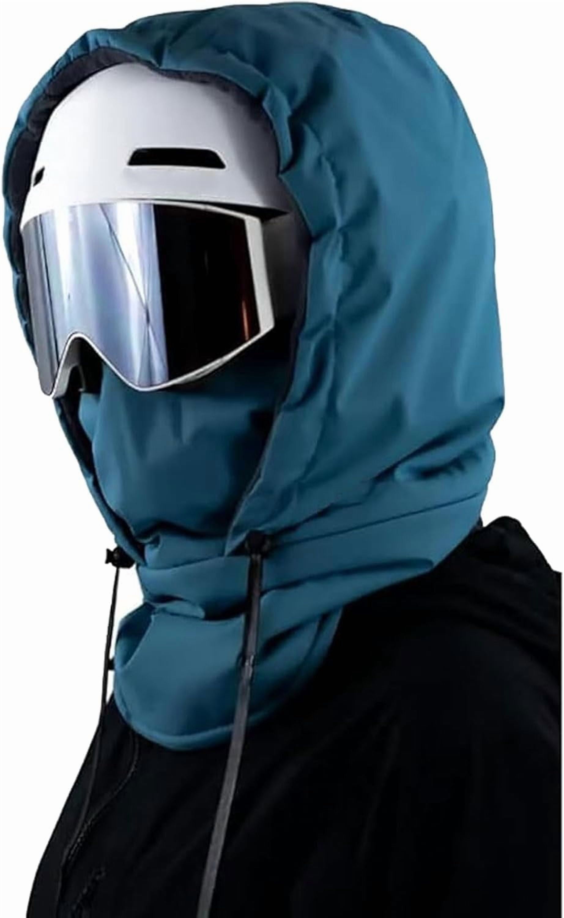 2026 Upgrade Ski Mask – Thermal Fleece Hoodie Mask, Waterproof Balaclava 3-in-1 Hood with Drawstring, Helmet Compatible Unisex Winter Mask for Skiing, Snowboarding, Cycling