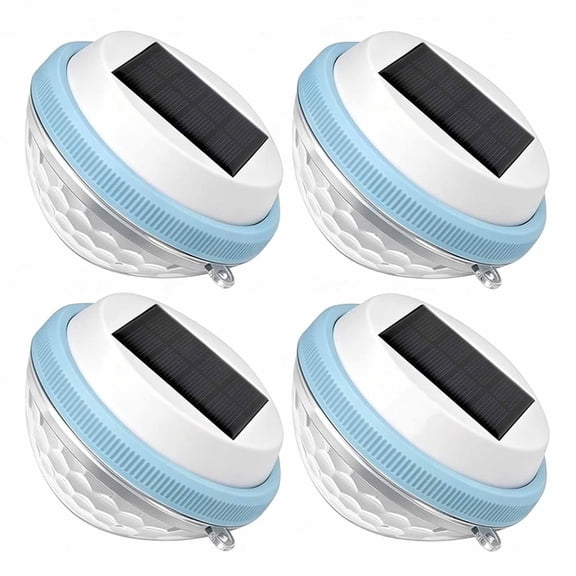 2026 Upgrade Solar Floating Pool Lights – Waterproof LED Floating Lights with Auto Color Changing or Warm White Glow for Pool Pond Fountain Patio Garden Backyard Decor (4 PCS)