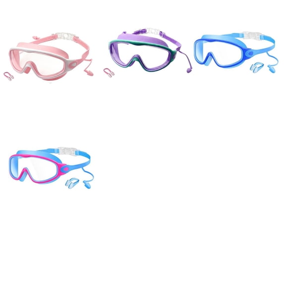 2026 Upgrade Swim Goggles, Anti Fog&UV Swimming Goggles with Ear Plugs, Leakproof Pool Goggles for Kids