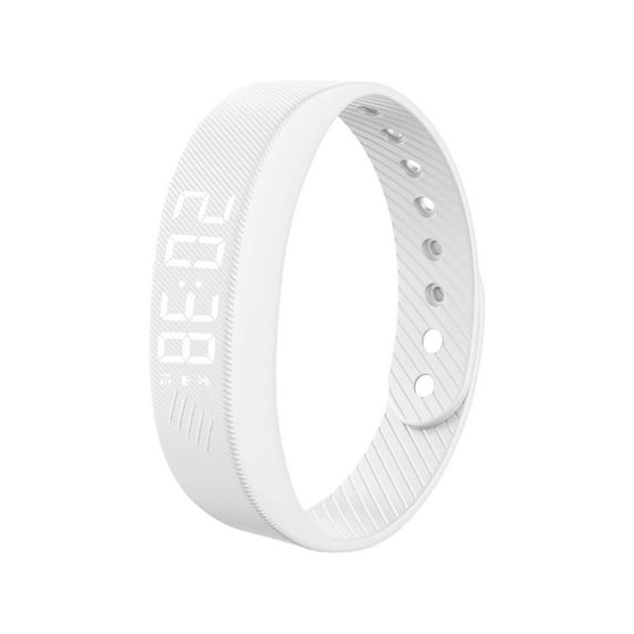 2026 Upgrade Vibrating Alarm Clock Wristband – Silent Vibration Wake for Deep Sleepers, USB Fast Charging & Sleep Quality Detection, Ideal for Men & Women White