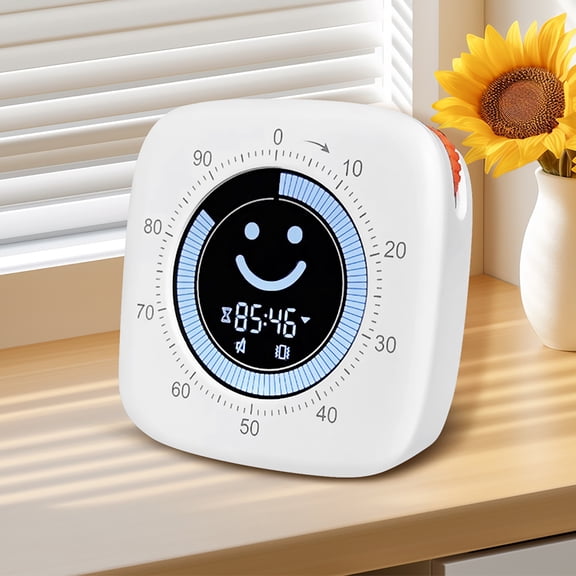 2026 Upgrade Visual Countdown Timer, 90 Min Rechargeable Battery Timer, Silent Alarm with Color Disc, Magnetic & Wall Mount, Back to School Tool for Classroom Kitchen Office