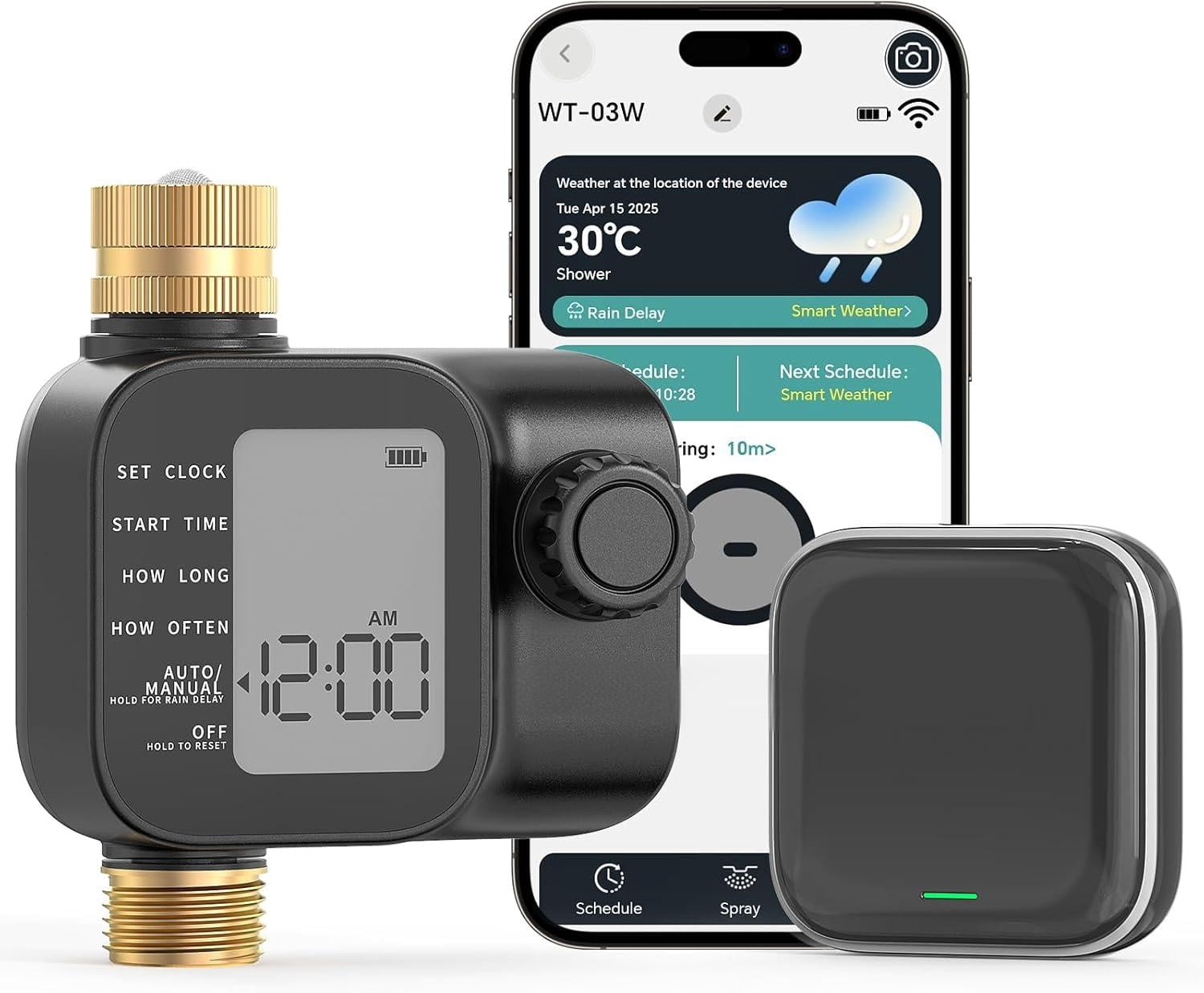 [2026 Upgrade] WiFi Sprinkler Timer with Brass Inlets & Outlets, Water ...