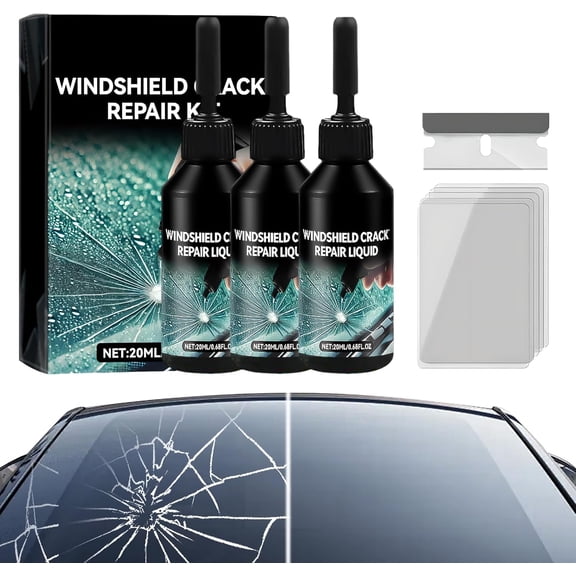 2026 Upgrade  Windshield Crack Repair Kit,  Glass Cracks Gone Repair Kit,Quick Fix Windshield and Glass Repair Tools for Chips and Cracks