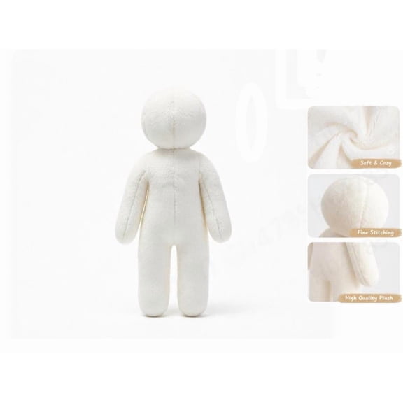 2026 Upgraded 12" DIY White Plush Doll  Customizable Soft Toy for Arts & Crafts