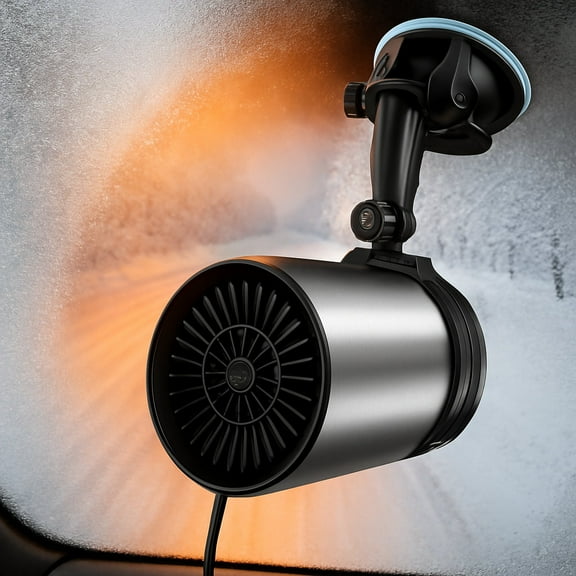 2026 Upgraded 12V Portable Car Fan and Defroster, Plug-in Dashboard Windshield Air Circulator for Fast Demisting in Winter and Summer, Vehicle Ventilation Accessory