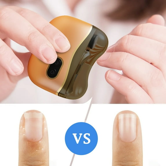 2026 Upgraded 2 in 1 Electric Polishing Automatic Nail Clippers, Electric Nail Trimmer Electric Nail Clipper with 2 Adjustable Speeds, Nail Trimmer for Seniors, Adults Orange