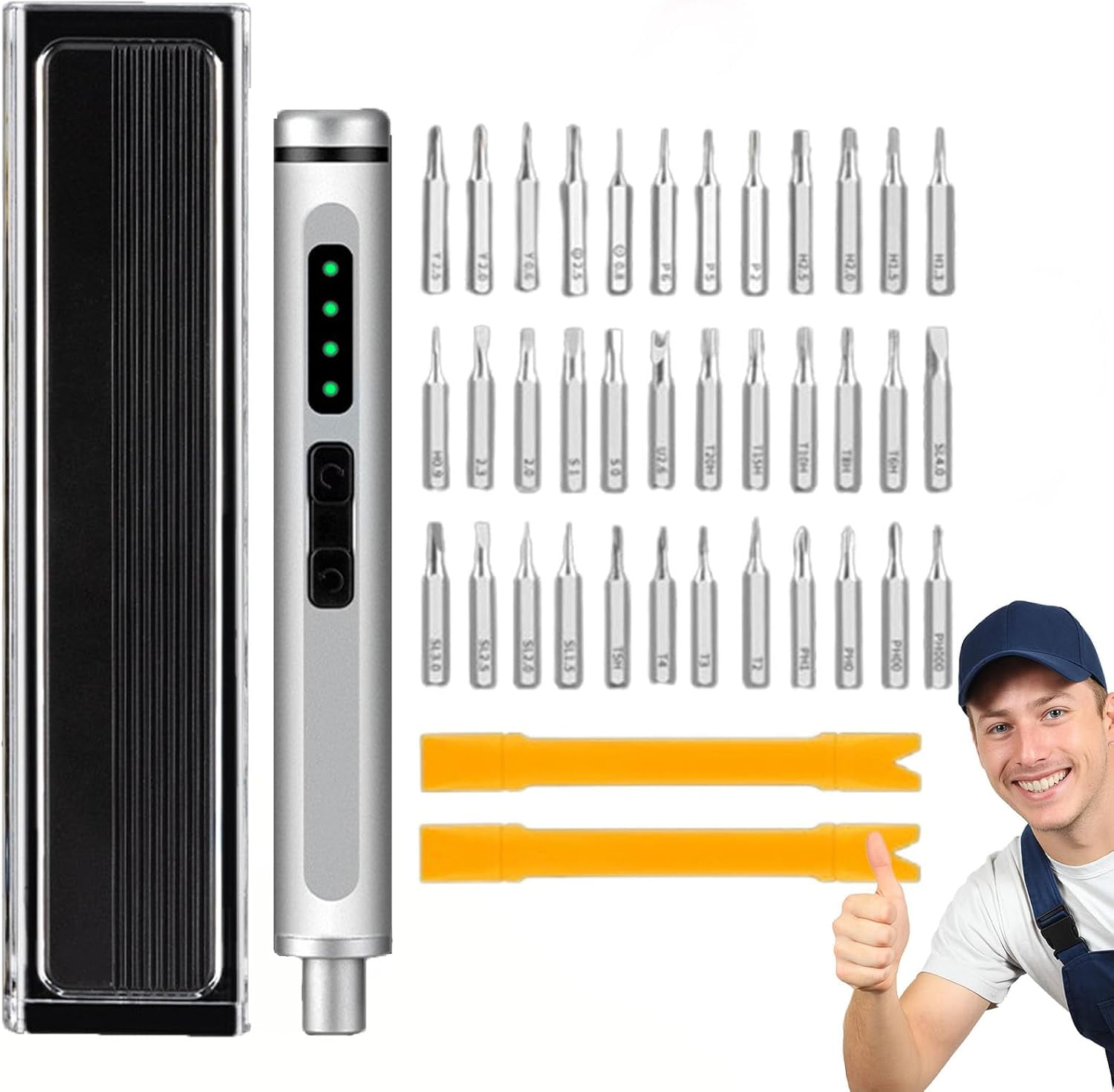 2026 Upgraded 44-in-1 Precision Screwdriver Set - For Effortless, High-Precision Repairs, Mini Manual/electric Screwdriver, for Electronics Phone Camera Laptop