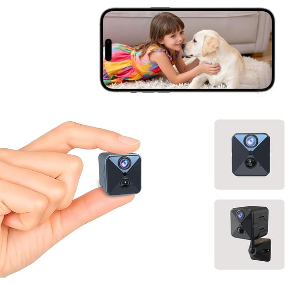 2026 Upgraded 4K HD Mini Security Camera, Wireless WiFi Indoor Nanny Cam with Night Vision, Motion Detection, Remote Viewing & 100-Day Battery Life