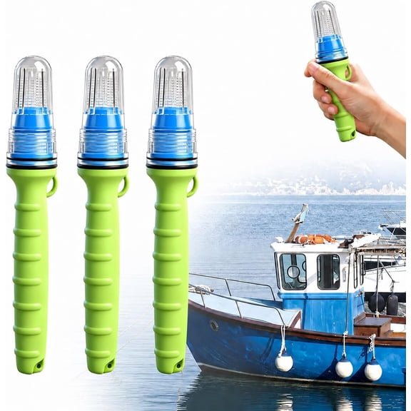 2026 Upgraded Boat Flares, Marine Flares LED Light Waterproof Emergency Signals, Waterproof and High Visibility for Fishing Vessels, Buoys, and Emergency Signaling (Blue * 3)