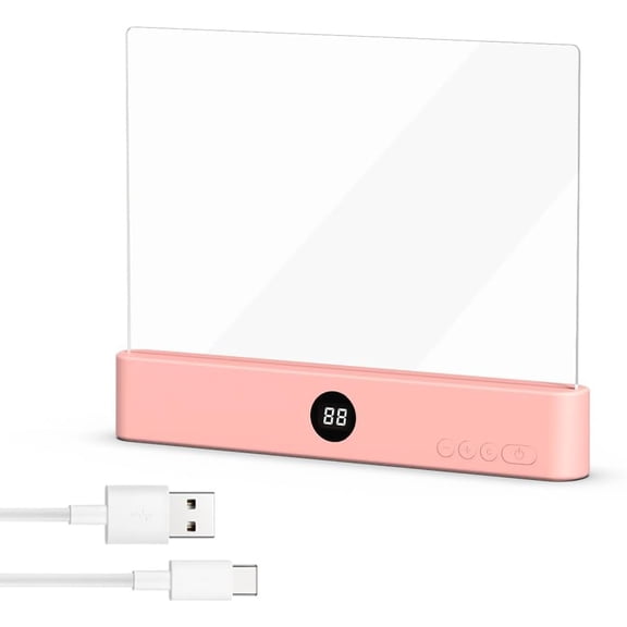 2026 Upgraded Book Light, Rechargeable Clear LED Flat Book Lights for Reading in Bed at Night with 3 Colors & Timer, Dimmable Panel Plate Lamp Full Page Light, Gift for Readers Women Men (pink)