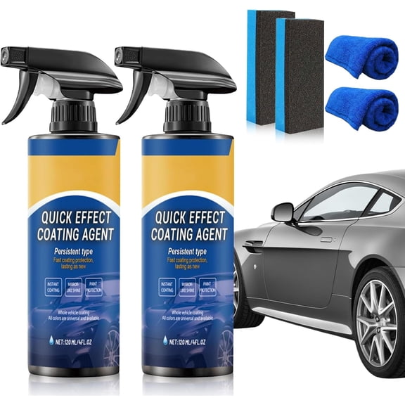 2026 Upgraded Car Coating Spray for Shine & Protection, All-in-One Waterless Wash & Scratch Repair Spray, Removes Oil Film, Hydrophobic Protection