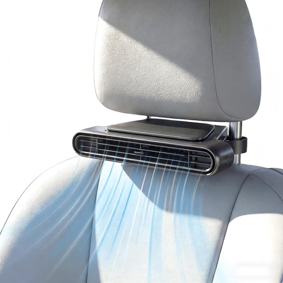 2026 Upgraded Car Seat Fan with Seatback Cooling Airflow, 3-Speed Headrest Fan for Driver & Back Seat Passengers, Universal Vehicle Accessory Fits All Cars