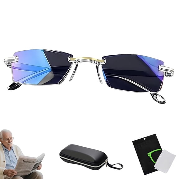 2026 Upgraded Clarity Blue Auto Focus Glasses, Self Adjusting Intelligent Dual Focus Glasses for Men and Women