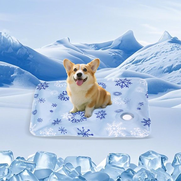 2026 Upgraded Cooling Mat for Dogs & Cats - 20"x16" Washable Pet Cooling Pad, Non-Slip Kennel Bed, Portable Self-Cooling Ice Mat for Summer - Keeps Pets Cool