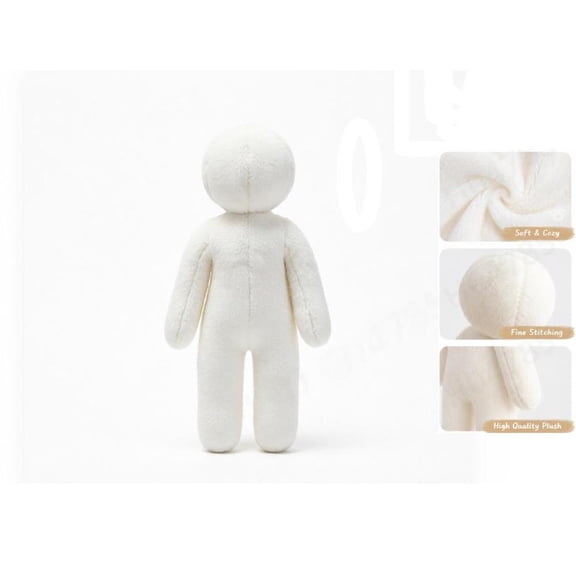 2026 Upgraded Create Your Own Unique Doll: 12" Washable Plush Figure for Custom Art, Markers & Fabric Paint