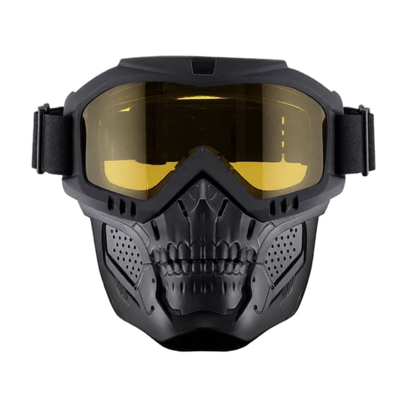 2026 Upgraded Detachable Full Face Goggle Mask, Anti-Fog Grass Cutting Goggles for Welding, Riding, Windproof Paintball Mask