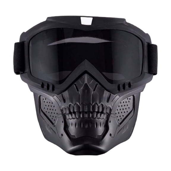 2026 Upgraded Detachable Full Face Goggle Mask, Anti-Fog Grass Cutting Goggles for Welding, Riding, Windproof Paintball Mask