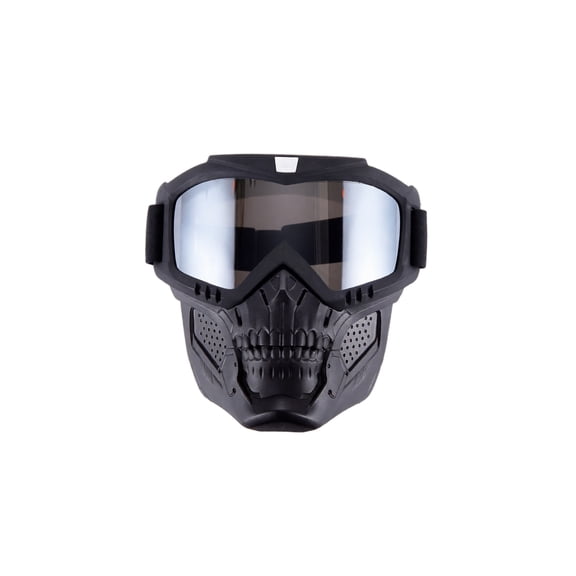 2026 Upgraded Detachable Full Face Goggle Mask, Anti-Fog Grass Cutting Goggles for Welding, Riding, Windproof Paintball Mask