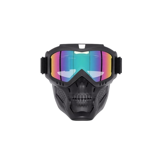 2026 Upgraded Detachable Full Face Goggle Mask, Anti-Fog Grass Cutting Goggles for Welding, Riding, Windproof Paintball Mask